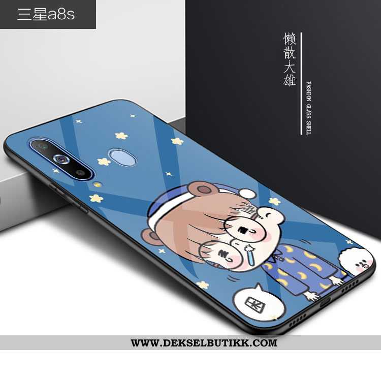 Deksel Samsung Galaxy A8s Cartoon Mobiltelefon Anti-fall Etui Blå, Samsung Galaxy A8s Beskyttelse Bu