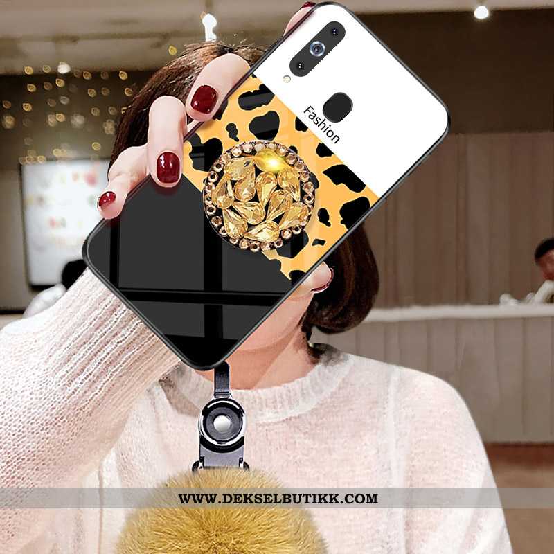 Deksel Samsung Galaxy A8s Glass Mobiltelefon Leopard Pels Ball Svart, Etui Samsung Galaxy A8s Hengen