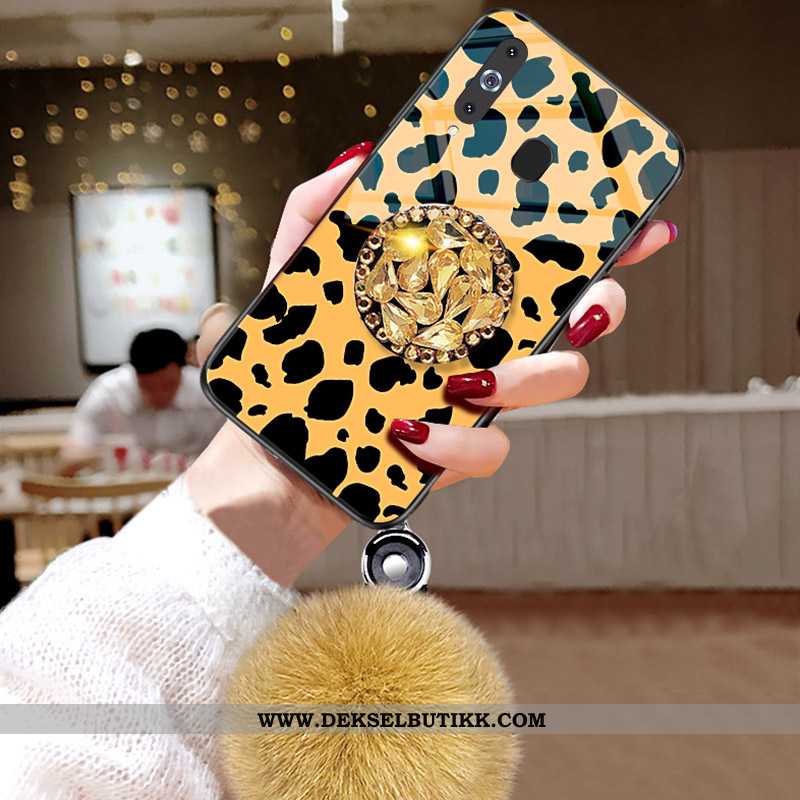 Deksel Samsung Galaxy A8s Glass Mobiltelefon Leopard Pels Ball Svart, Etui Samsung Galaxy A8s Hengen