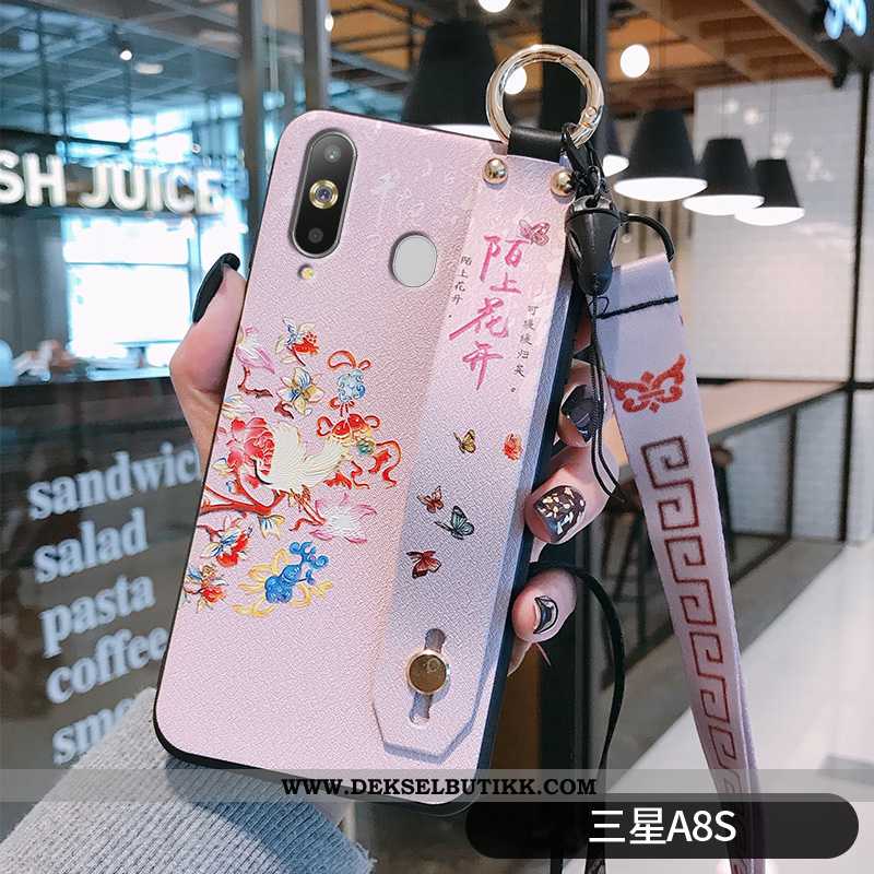 Deksel Samsung Galaxy A8s Kreativ Net Red Blå Hengende Ornamenter, Etui Samsung Galaxy A8s Vintage S