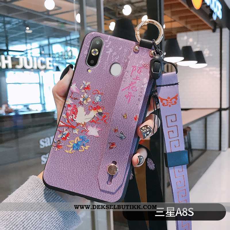 Deksel Samsung Galaxy A8s Kreativ Net Red Blå Hengende Ornamenter, Etui Samsung Galaxy A8s Vintage S