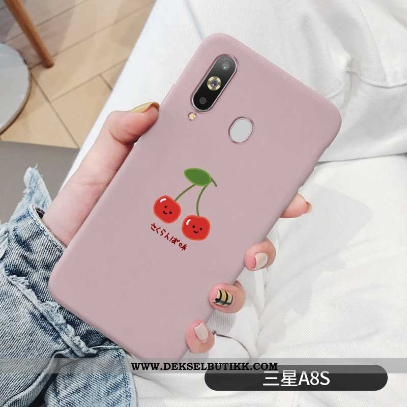 Deksel Samsung Galaxy A8s Nubuck Alt Inkludert Liten Stjernene Rosa, Etui Samsung Galaxy A8s Myke Bu