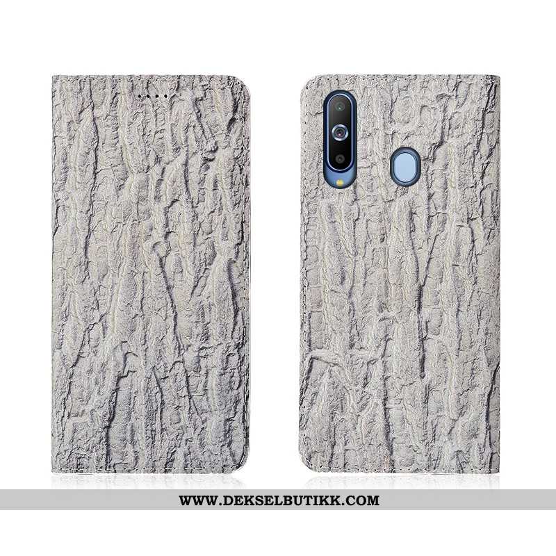 Deksel Samsung Galaxy A8s Silikon Myke Stjernene Skinn Lær Khaki, Etui Samsung Galaxy A8s Beskyttels