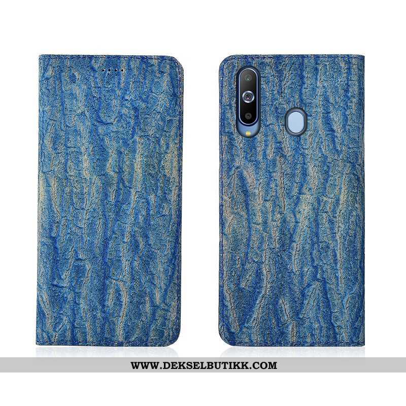 Deksel Samsung Galaxy A8s Silikon Myke Stjernene Skinn Lær Khaki, Etui Samsung Galaxy A8s Beskyttels