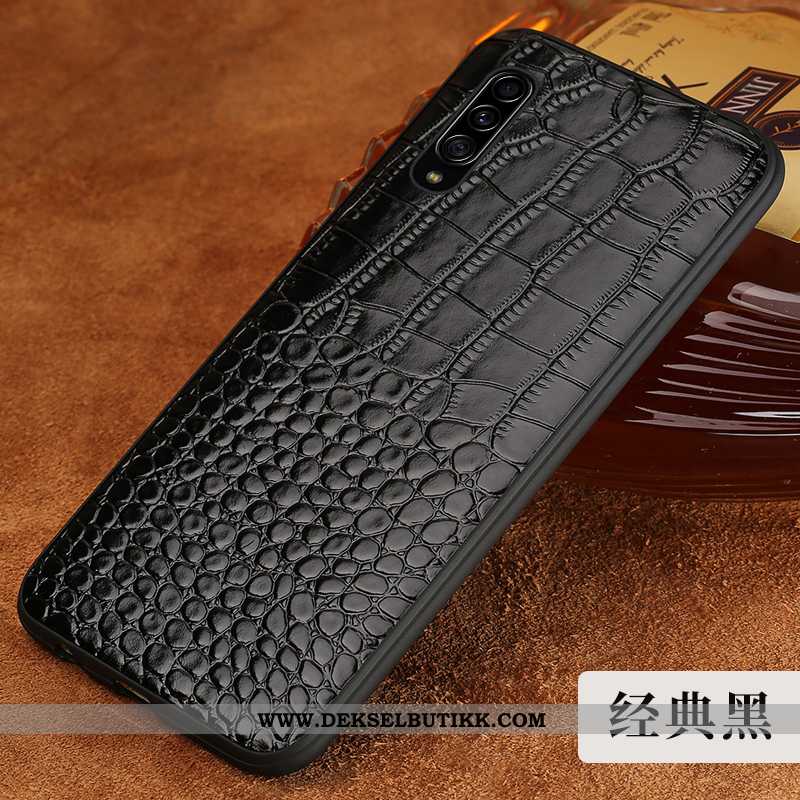 Deksel Samsung Galaxy A90 5g Skinndeksel Anti-fall Krokodille Trend Brun, Etui Samsung Galaxy A90 5g