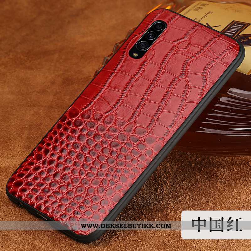 Deksel Samsung Galaxy A90 5g Skinndeksel Anti-fall Krokodille Trend Brun, Etui Samsung Galaxy A90 5g