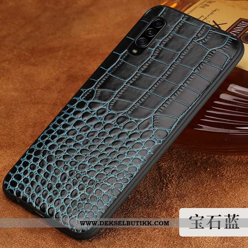 Deksel Samsung Galaxy A90 5g Skinndeksel Anti-fall Krokodille Trend Brun, Etui Samsung Galaxy A90 5g