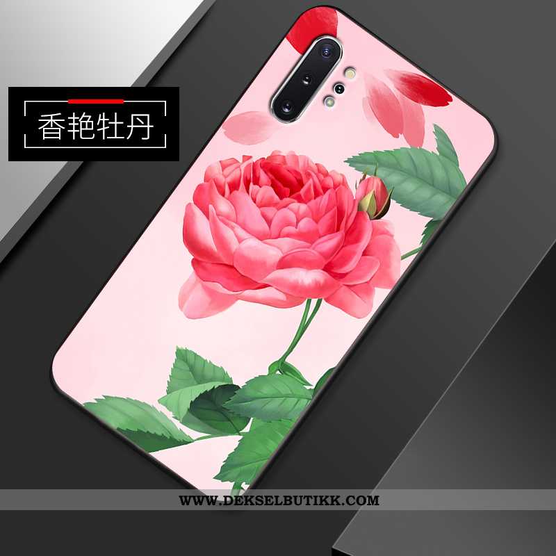 Deksel Samsung Galaxy Note 10+ Beskyttelse Hengende Ornamenter Alt Inkludert Silikon Rosa, Etui Sams