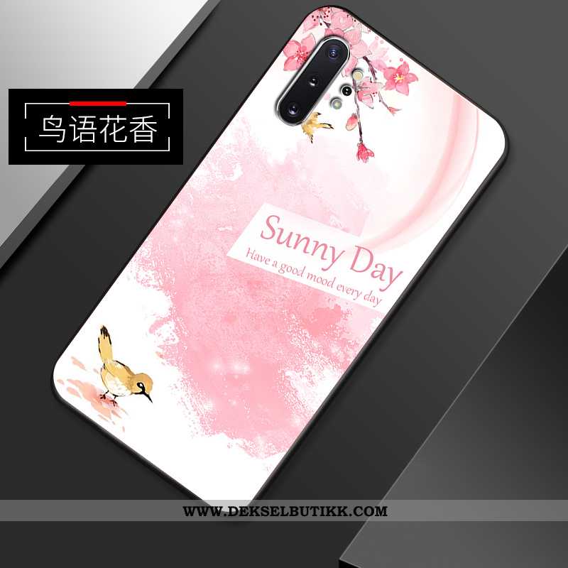 Deksel Samsung Galaxy Note 10+ Beskyttelse Hengende Ornamenter Alt Inkludert Silikon Rosa, Etui Sams