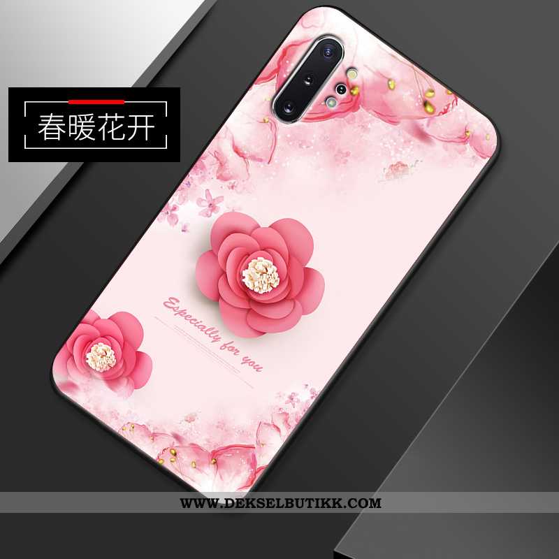 Deksel Samsung Galaxy Note 10+ Beskyttelse Hengende Ornamenter Alt Inkludert Silikon Rosa, Etui Sams