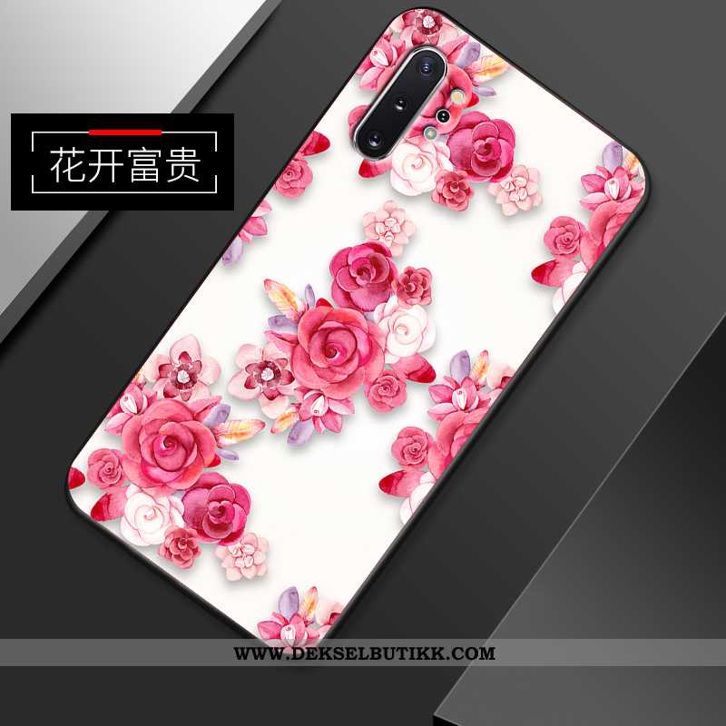 Deksel Samsung Galaxy Note 10+ Beskyttelse Hengende Ornamenter Alt Inkludert Silikon Rosa, Etui Sams