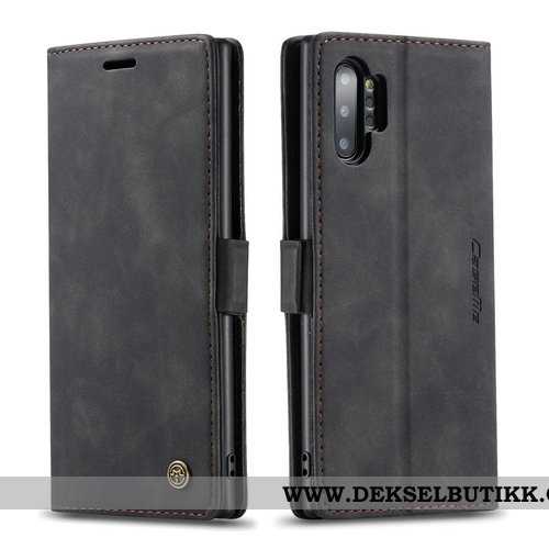 Deksel Samsung Galaxy Note 10+ Kreativ Business Skinndeksel Brun, Etui Samsung Galaxy Note 10+ Besky