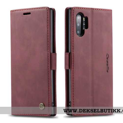 Deksel Samsung Galaxy Note 10+ Kreativ Business Skinndeksel Brun, Etui Samsung Galaxy Note 10+ Besky