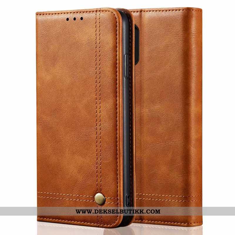 Deksel Samsung Galaxy Note 10 Lite Beskyttelse Clamshell Anti-fall Brun, Etui Samsung Galaxy Note 10