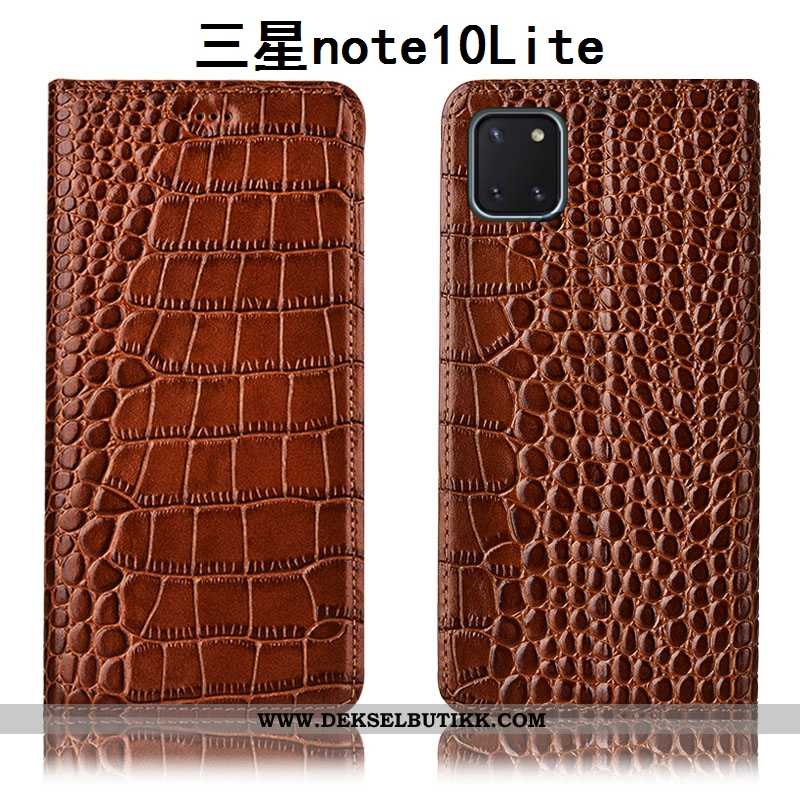 Deksel Samsung Galaxy Note 10 Lite Beskyttelse Stjernene Krokodille Folio Rød, Etui Samsung Galaxy N