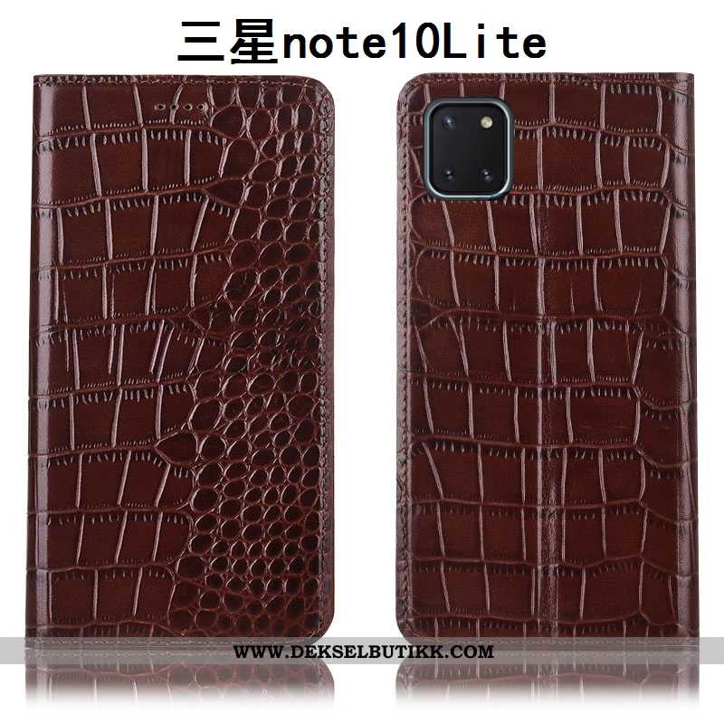 Deksel Samsung Galaxy Note 10 Lite Beskyttelse Stjernene Krokodille Folio Rød, Etui Samsung Galaxy N