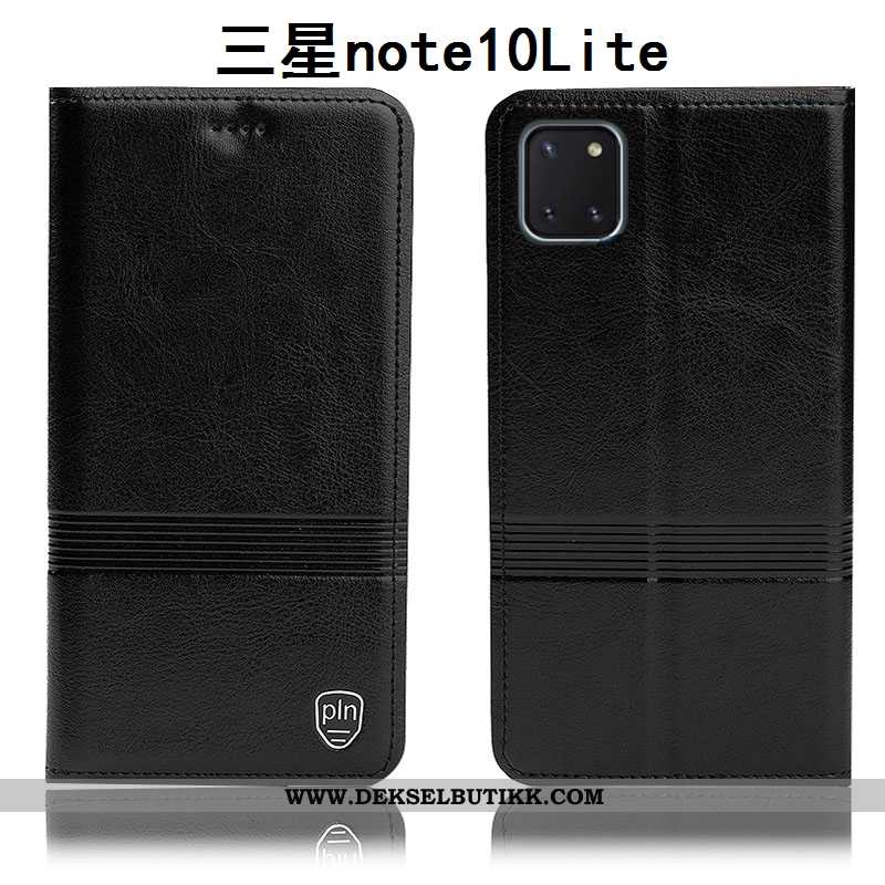 Deksel Samsung Galaxy Note 10 Lite Skinn Stjernene Brun, Etui Samsung Galaxy Note 10 Lite Beskyttels