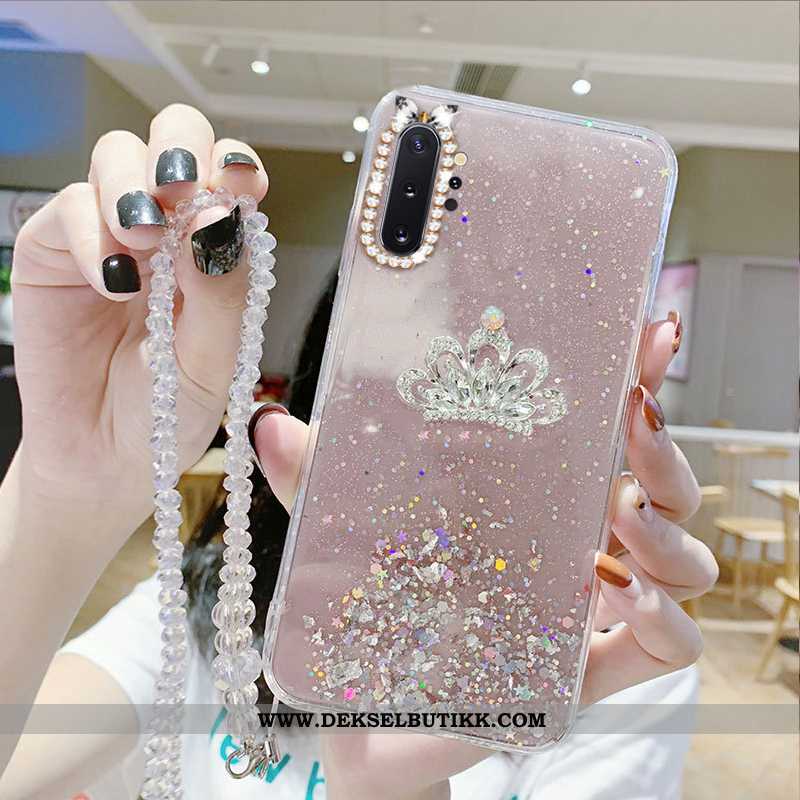 Deksel Samsung Galaxy Note 10+ Med Strass Anti-fall Stjernene Myke Blå, Etui Samsung Galaxy Note 10+