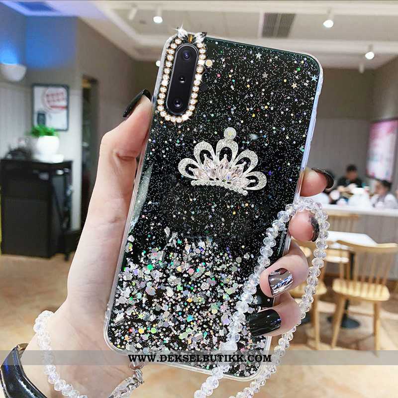 Deksel Samsung Galaxy Note 10+ Med Strass Anti-fall Stjernene Myke Blå, Etui Samsung Galaxy Note 10+