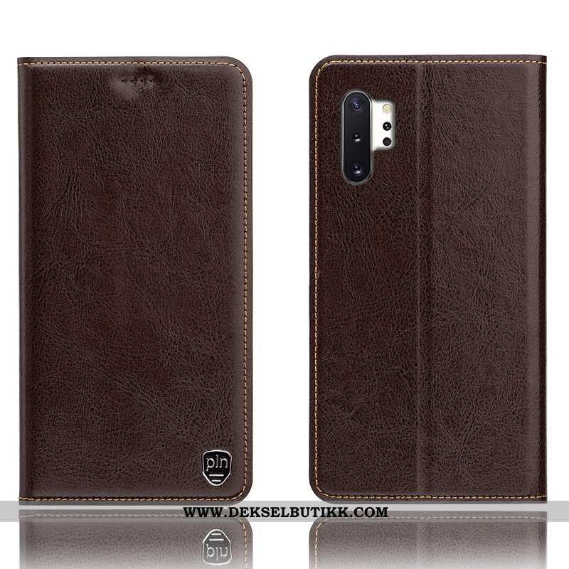 Deksel Samsung Galaxy Note 10+ Mønster Skinndeksel Mobiltelefon Brun, Etui Samsung Galaxy Note 10+ B