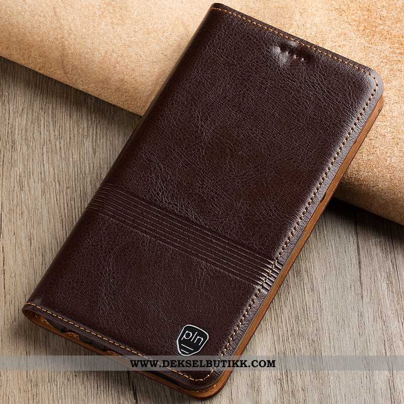 Deksel Samsung Galaxy Note 10 Skinndeksel Etui Anti-fall Folio Brun, Samsung Galaxy Note 10 Beskytte