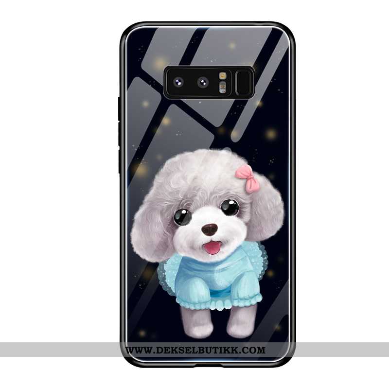 Deksel Samsung Galaxy Note 8 Glass Trend Myke Lovers Svart, Etui Samsung Galaxy Note 8 Mote Billige