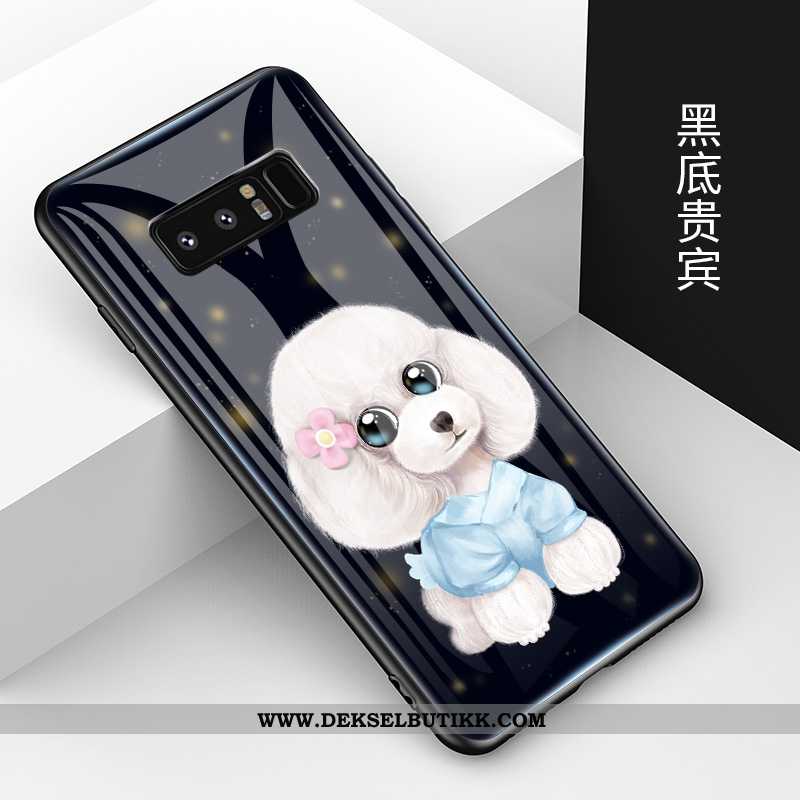 Deksel Samsung Galaxy Note 8 Glass Trend Myke Lovers Svart, Etui Samsung Galaxy Note 8 Mote Billige