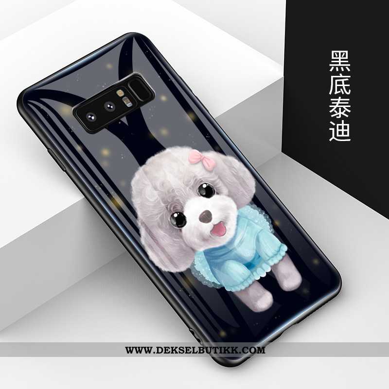 Deksel Samsung Galaxy Note 8 Glass Trend Myke Lovers Svart, Etui Samsung Galaxy Note 8 Mote Billige