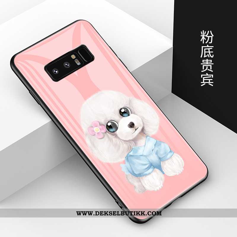 Deksel Samsung Galaxy Note 8 Glass Trend Myke Lovers Svart, Etui Samsung Galaxy Note 8 Mote Billige