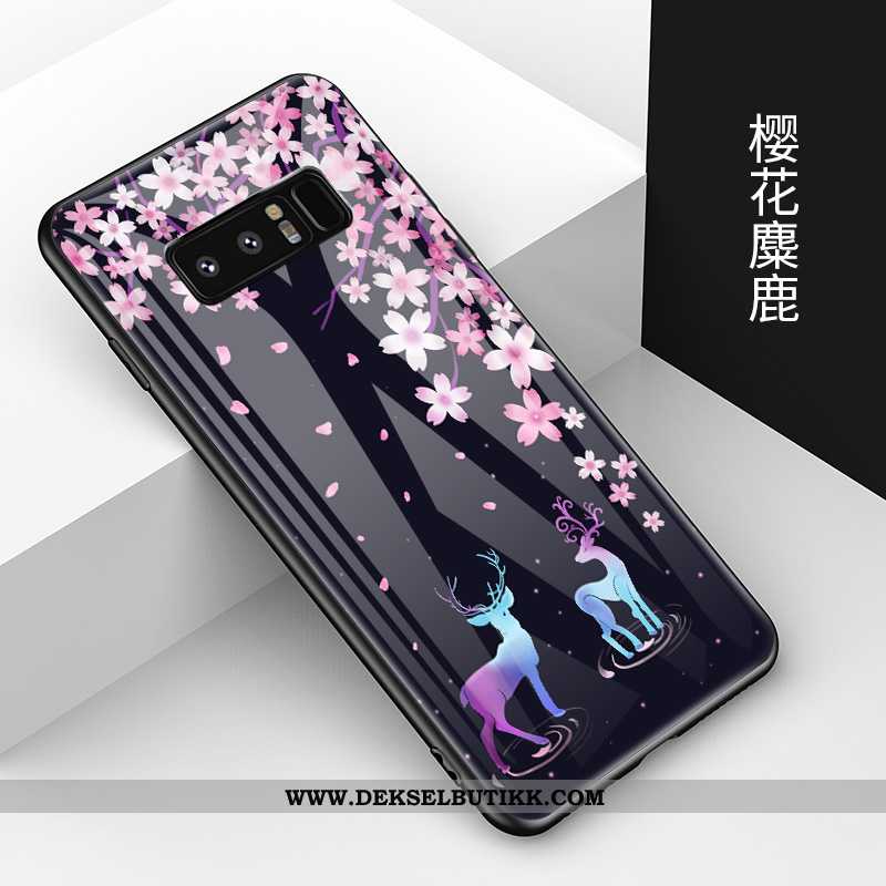 Deksel Samsung Galaxy Note 8 Glass Trend Myke Lovers Svart, Etui Samsung Galaxy Note 8 Mote Billige