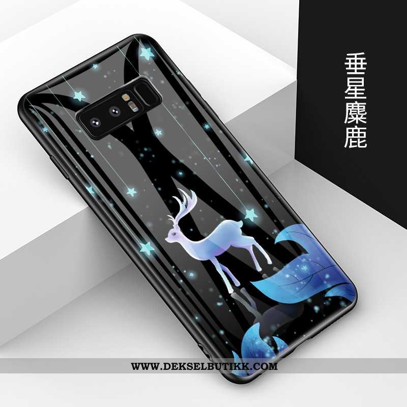 Deksel Samsung Galaxy Note 8 Glass Trend Myke Lovers Svart, Etui Samsung Galaxy Note 8 Mote Billige