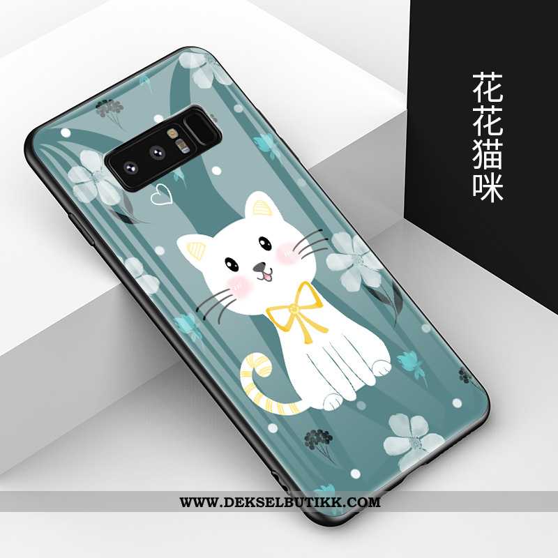 Deksel Samsung Galaxy Note 8 Glass Trend Myke Lovers Svart, Etui Samsung Galaxy Note 8 Mote Billige