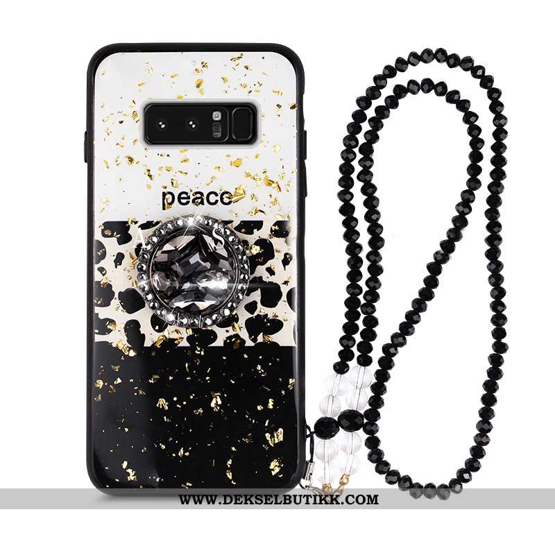 Deksel Samsung Galaxy Note 8 Med Strass Anti-fall Beskyttelse Svart, Etui Samsung Galaxy Note 8 Heng