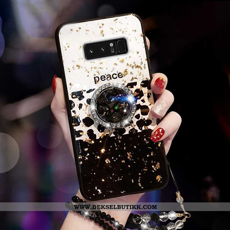 Deksel Samsung Galaxy Note 8 Med Strass Anti-fall Beskyttelse Svart, Etui Samsung Galaxy Note 8 Heng