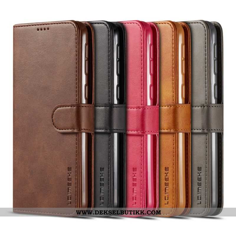 Deksel Samsung Galaxy Note 8 Skinn Lær Mobiltelefon Folio Anti-fall Brun, Etui Samsung Galaxy Note 8