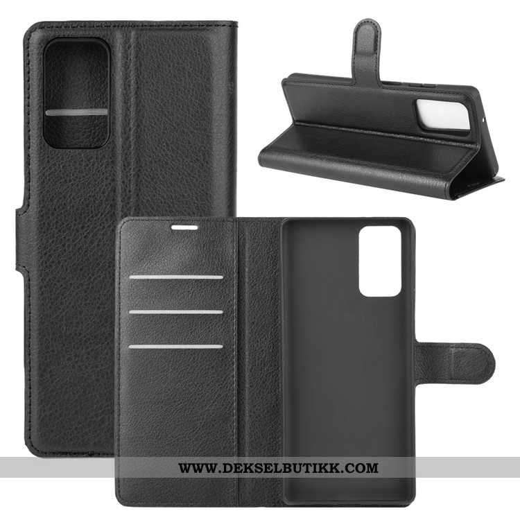 Deksel Samsung Galaxy Note20 Nubuck Sklisikre Grønn Kort, Etui Samsung Galaxy Note20 Skinndeksel Kjø