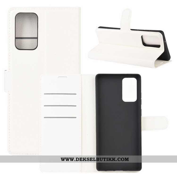 Deksel Samsung Galaxy Note20 Nubuck Sklisikre Grønn Kort, Etui Samsung Galaxy Note20 Skinndeksel Kjø