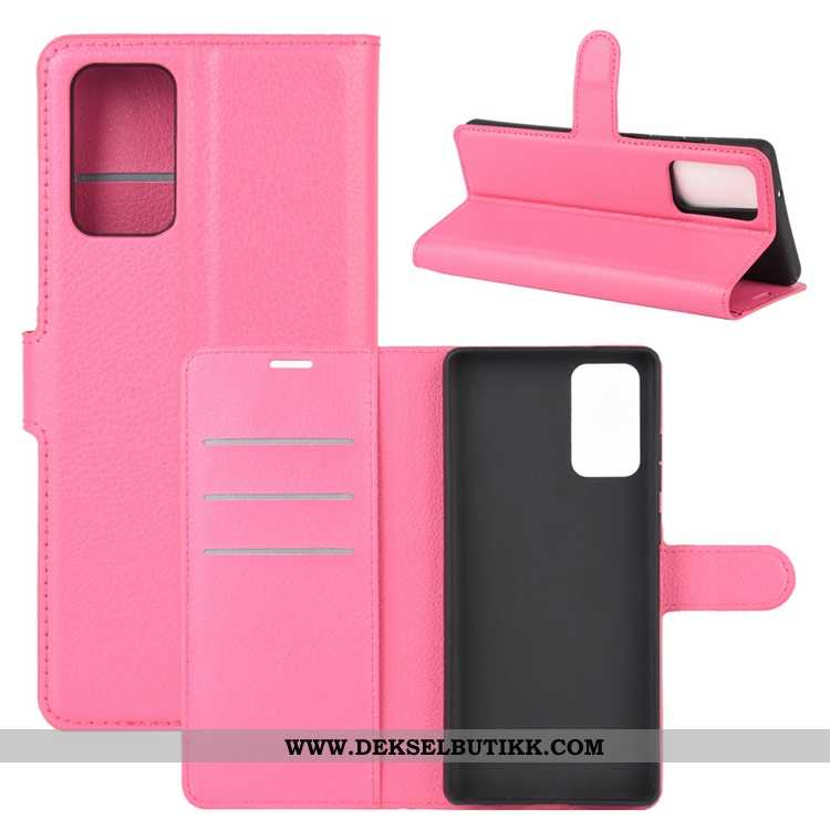 Deksel Samsung Galaxy Note20 Nubuck Sklisikre Grønn Kort, Etui Samsung Galaxy Note20 Skinndeksel Kjø