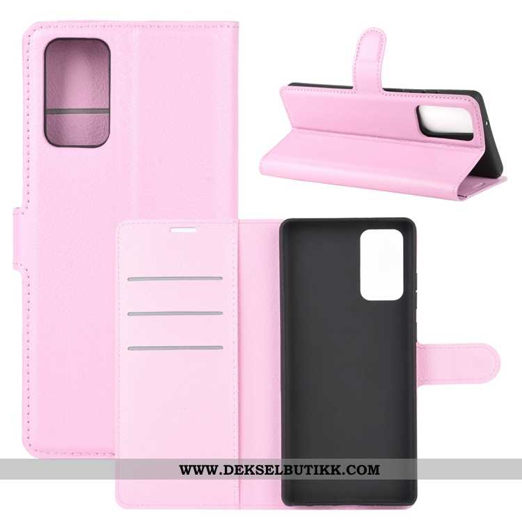 Deksel Samsung Galaxy Note20 Nubuck Sklisikre Grønn Kort, Etui Samsung Galaxy Note20 Skinndeksel Kjø