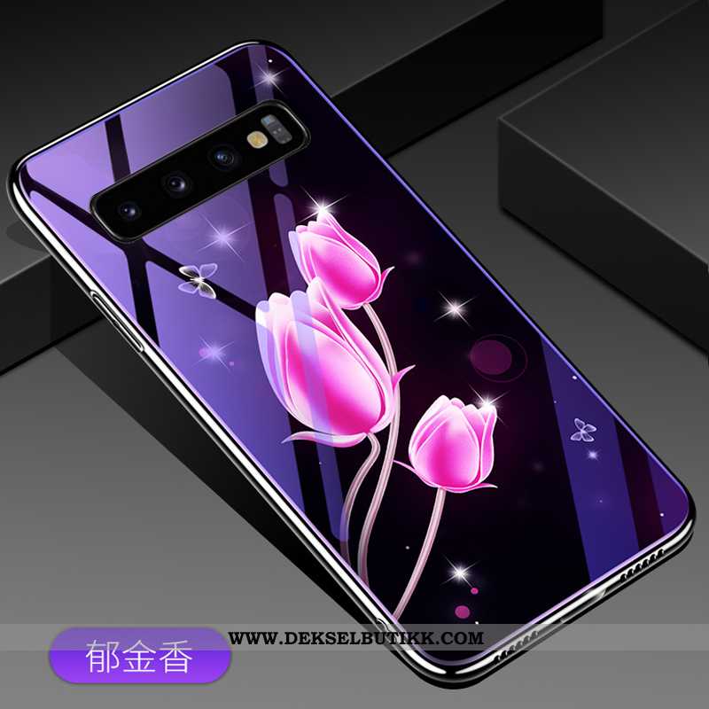 Deksel Samsung Galaxy S10+ Av Personlighet Trend Glass Stjernene Lilla, Etui Samsung Galaxy S10+ Kre