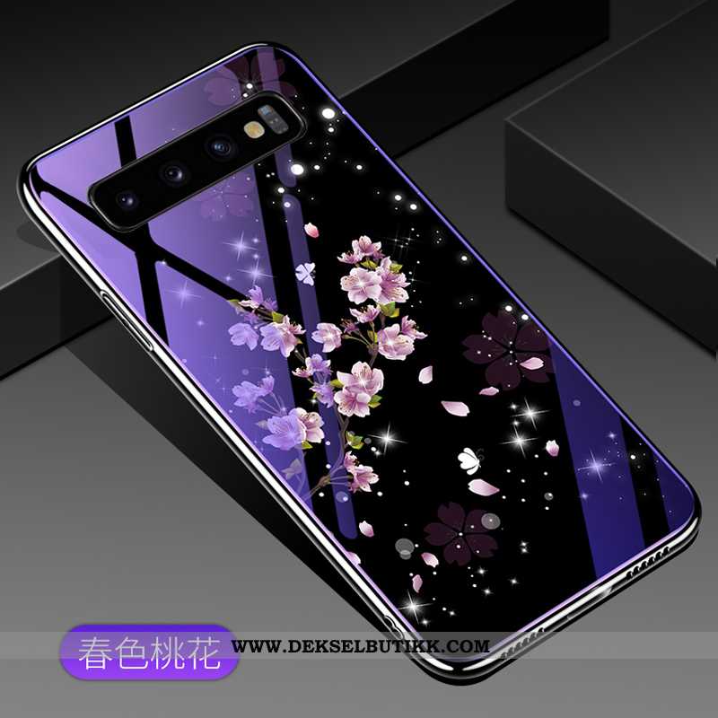 Deksel Samsung Galaxy S10+ Av Personlighet Trend Glass Stjernene Lilla, Etui Samsung Galaxy S10+ Kre