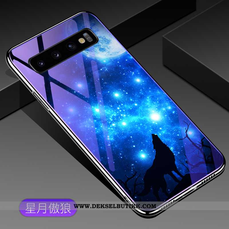 Deksel Samsung Galaxy S10+ Av Personlighet Trend Glass Stjernene Lilla, Etui Samsung Galaxy S10+ Kre