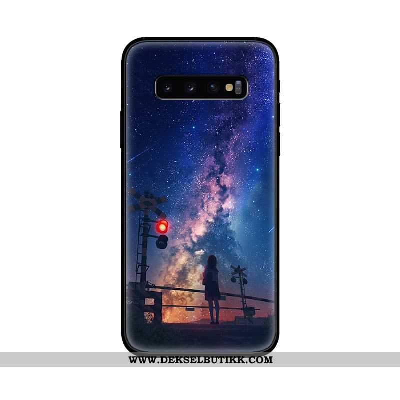 Deksel Samsung Galaxy S10 Beskyttelse Lovers Anti-fall Stjernene Mørkeblå, Etui Samsung Galaxy S10 N