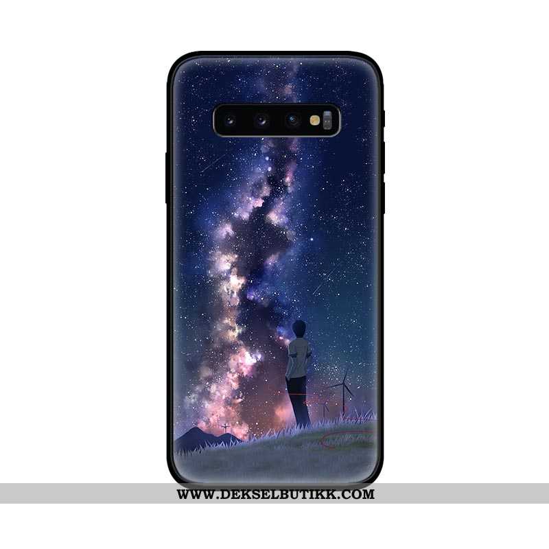 Deksel Samsung Galaxy S10 Beskyttelse Lovers Anti-fall Stjernene Mørkeblå, Etui Samsung Galaxy S10 N