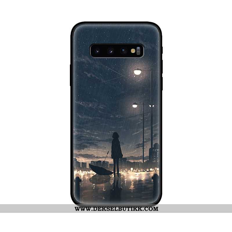 Deksel Samsung Galaxy S10 Beskyttelse Lovers Anti-fall Stjernene Mørkeblå, Etui Samsung Galaxy S10 N