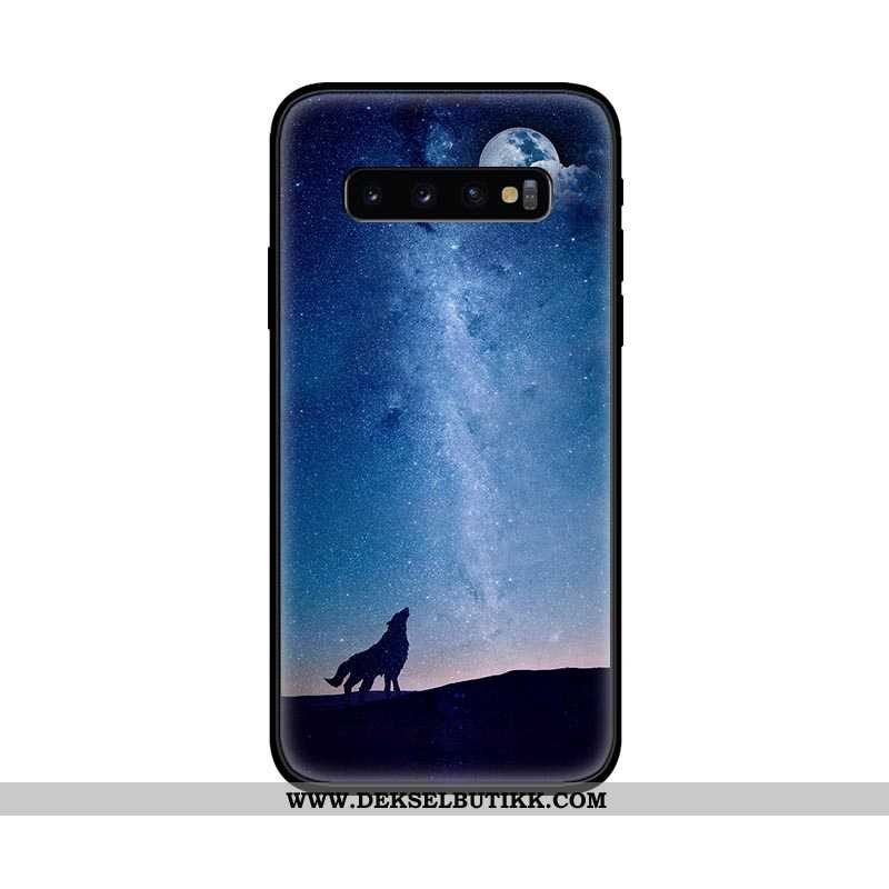 Deksel Samsung Galaxy S10 Beskyttelse Lovers Anti-fall Stjernene Mørkeblå, Etui Samsung Galaxy S10 N