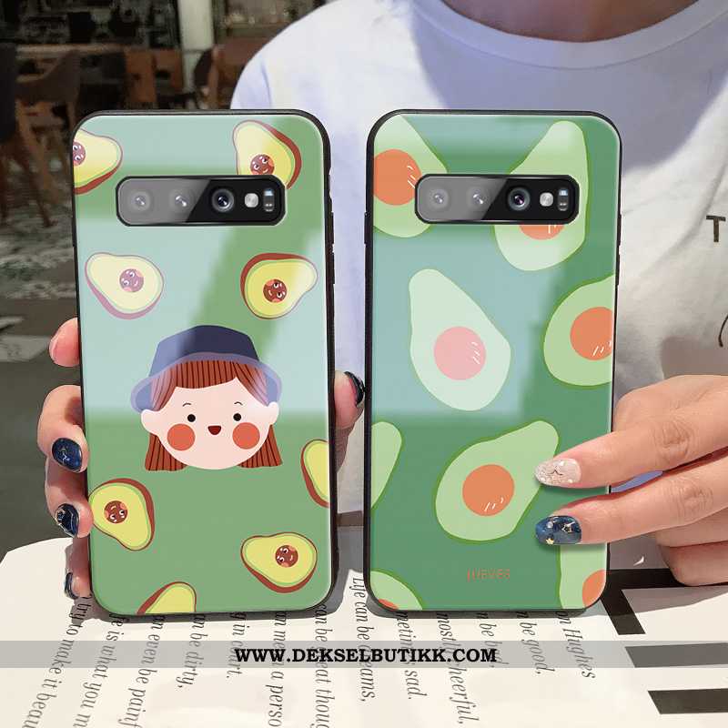 Deksel Samsung Galaxy S10 Cartoon Beskyttelse Speil Nye Grønn, Etui Samsung Galaxy S10 Trend Kjøpe