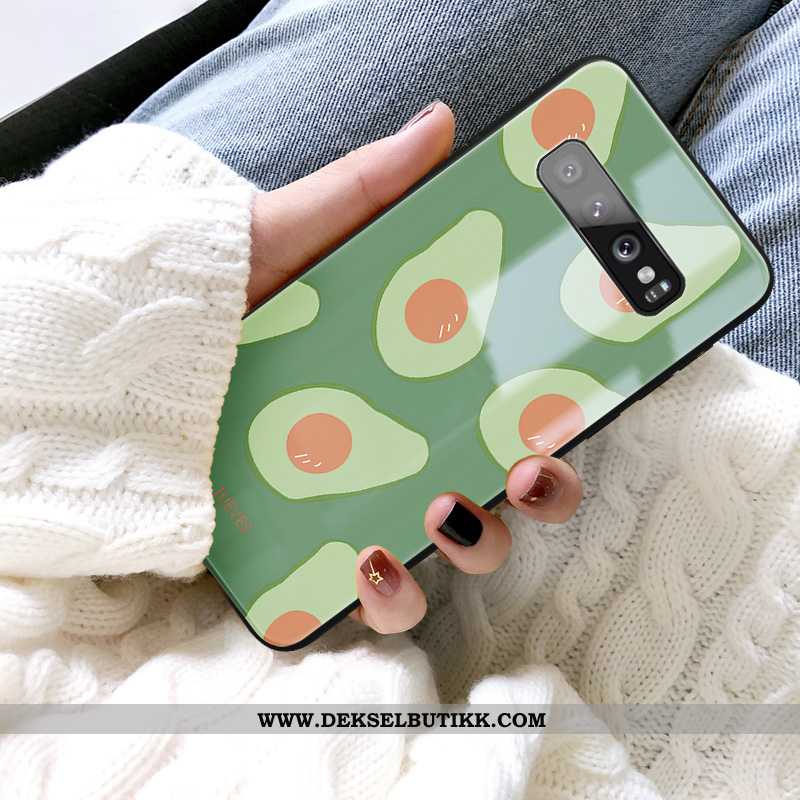 Deksel Samsung Galaxy S10 Cartoon Beskyttelse Speil Nye Grønn, Etui Samsung Galaxy S10 Trend Kjøpe