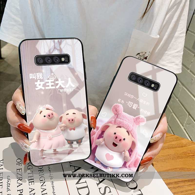 Deksel Samsung Galaxy S10 Kreativ Vakker Etui Silikon Rosa, Samsung Galaxy S10 Cartoon Billig