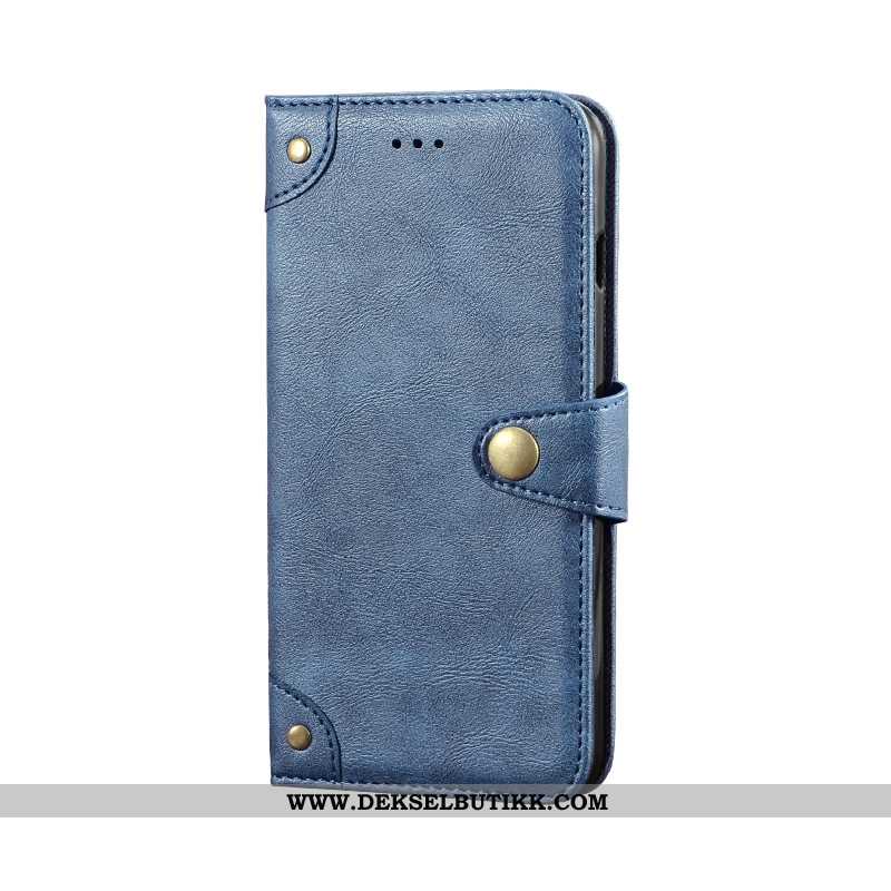 Deksel Samsung Galaxy S10+ Lommebok Svart Skinndeksel Etui, Samsung Galaxy S10+ Beskyttelse Salg